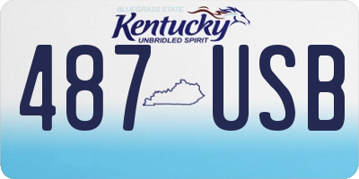 KY license plate 487USB