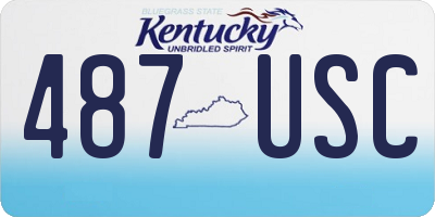 KY license plate 487USC