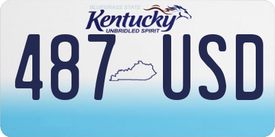 KY license plate 487USD