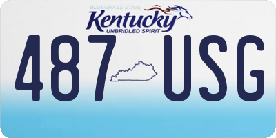 KY license plate 487USG