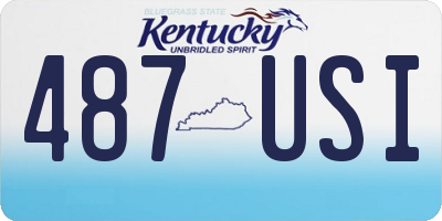 KY license plate 487USI