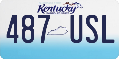 KY license plate 487USL
