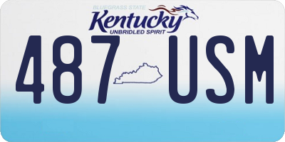 KY license plate 487USM
