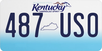 KY license plate 487USO