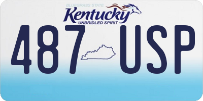 KY license plate 487USP