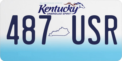 KY license plate 487USR