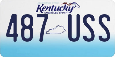 KY license plate 487USS