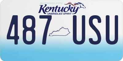 KY license plate 487USU