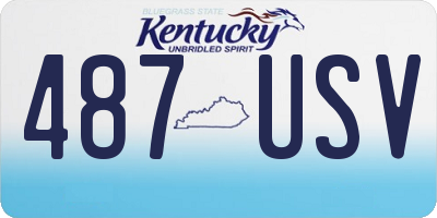 KY license plate 487USV