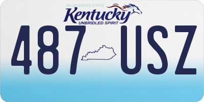 KY license plate 487USZ