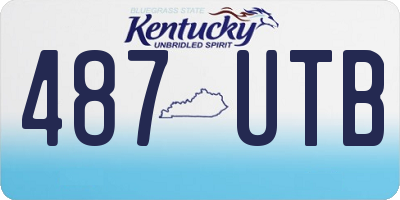 KY license plate 487UTB