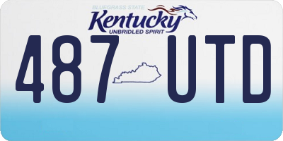 KY license plate 487UTD