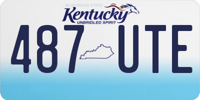 KY license plate 487UTE