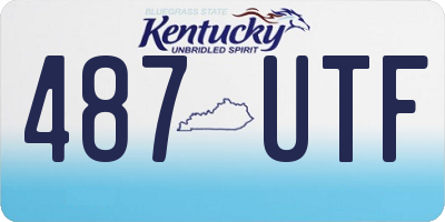 KY license plate 487UTF