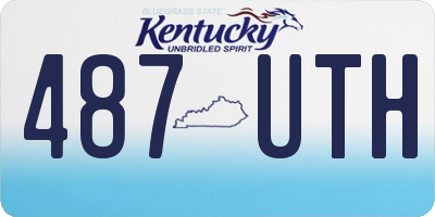 KY license plate 487UTH