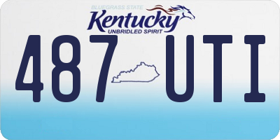 KY license plate 487UTI