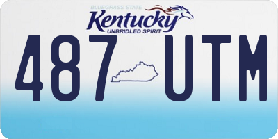 KY license plate 487UTM