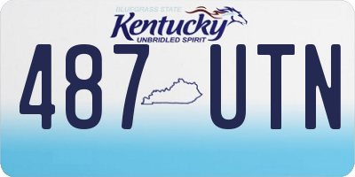 KY license plate 487UTN