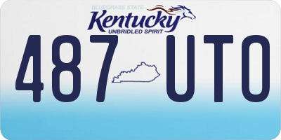 KY license plate 487UTO