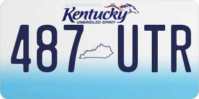 KY license plate 487UTR
