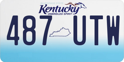 KY license plate 487UTW