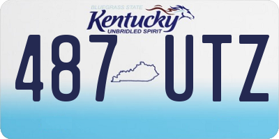 KY license plate 487UTZ