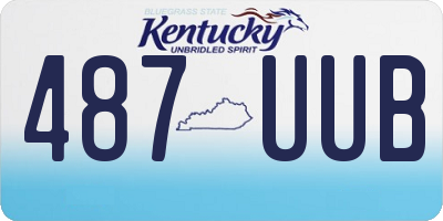 KY license plate 487UUB