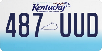 KY license plate 487UUD