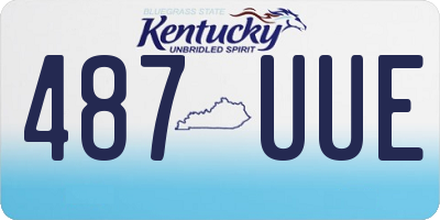 KY license plate 487UUE