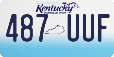 KY license plate 487UUF