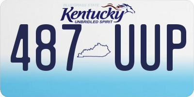 KY license plate 487UUP