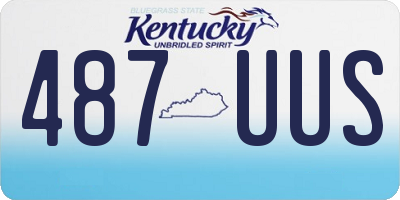 KY license plate 487UUS