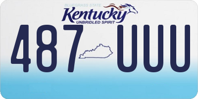 KY license plate 487UUU