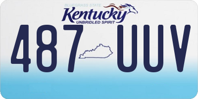 KY license plate 487UUV