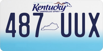 KY license plate 487UUX