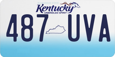 KY license plate 487UVA
