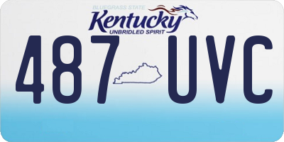 KY license plate 487UVC
