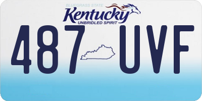 KY license plate 487UVF