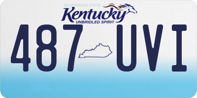 KY license plate 487UVI
