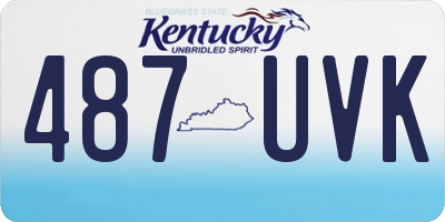 KY license plate 487UVK