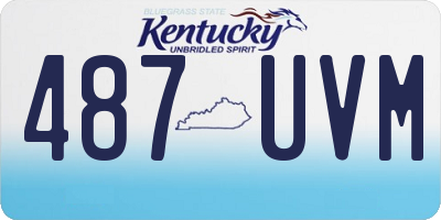 KY license plate 487UVM