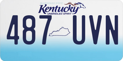 KY license plate 487UVN