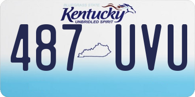 KY license plate 487UVU