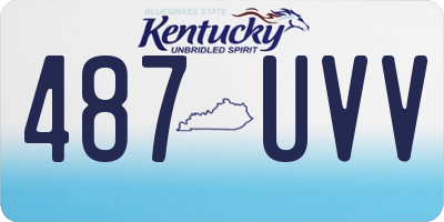KY license plate 487UVV