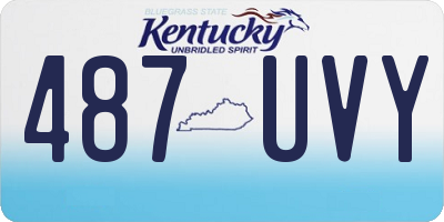 KY license plate 487UVY