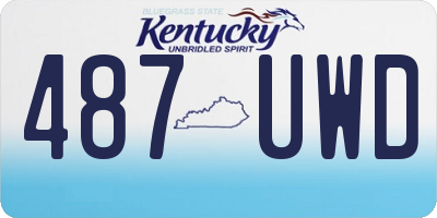 KY license plate 487UWD