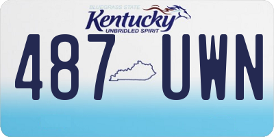 KY license plate 487UWN