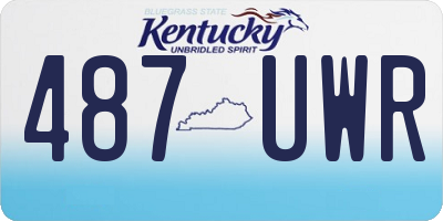 KY license plate 487UWR