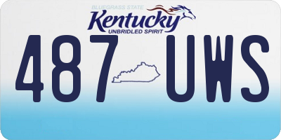 KY license plate 487UWS