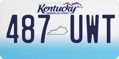 KY license plate 487UWT